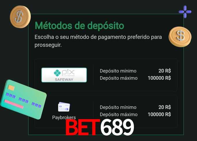 O cassino bet689 oferece uma grande variedade de métodos de pagamento